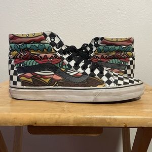 Sk8-Hi “(Late Night) Burger/Checkerboard” Vans Size 11.5